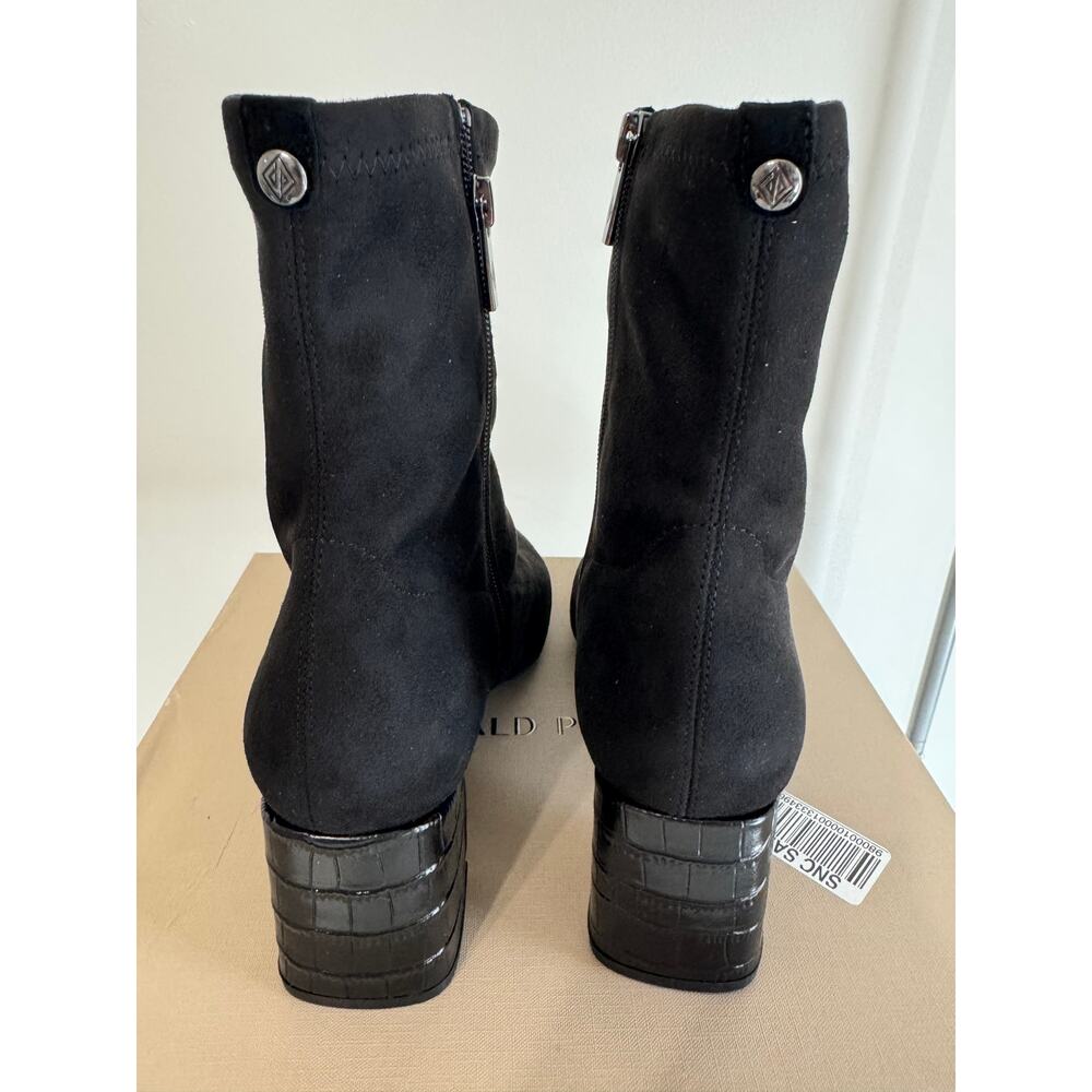 Donald Pliner Tomos Black Stretch Suede Pointed Toe Booties Women's Size 11 NIB - Picture 5 of 7
